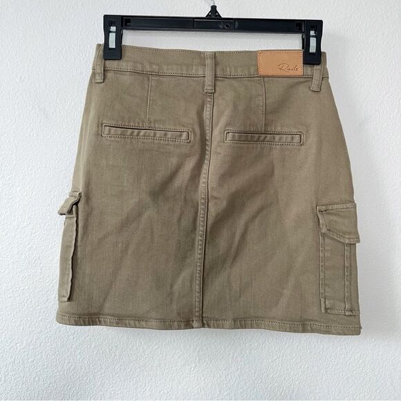 NWT Rails Laurel Y2K Cargo Mini Skirt Washed Olive Green Size 23 - Picture 5 of 7